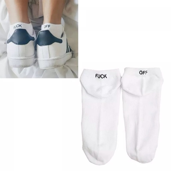 TRENDY “Fuck Off”Socks!😘🖕🏼(2 pairs) - Picture 5 of 7